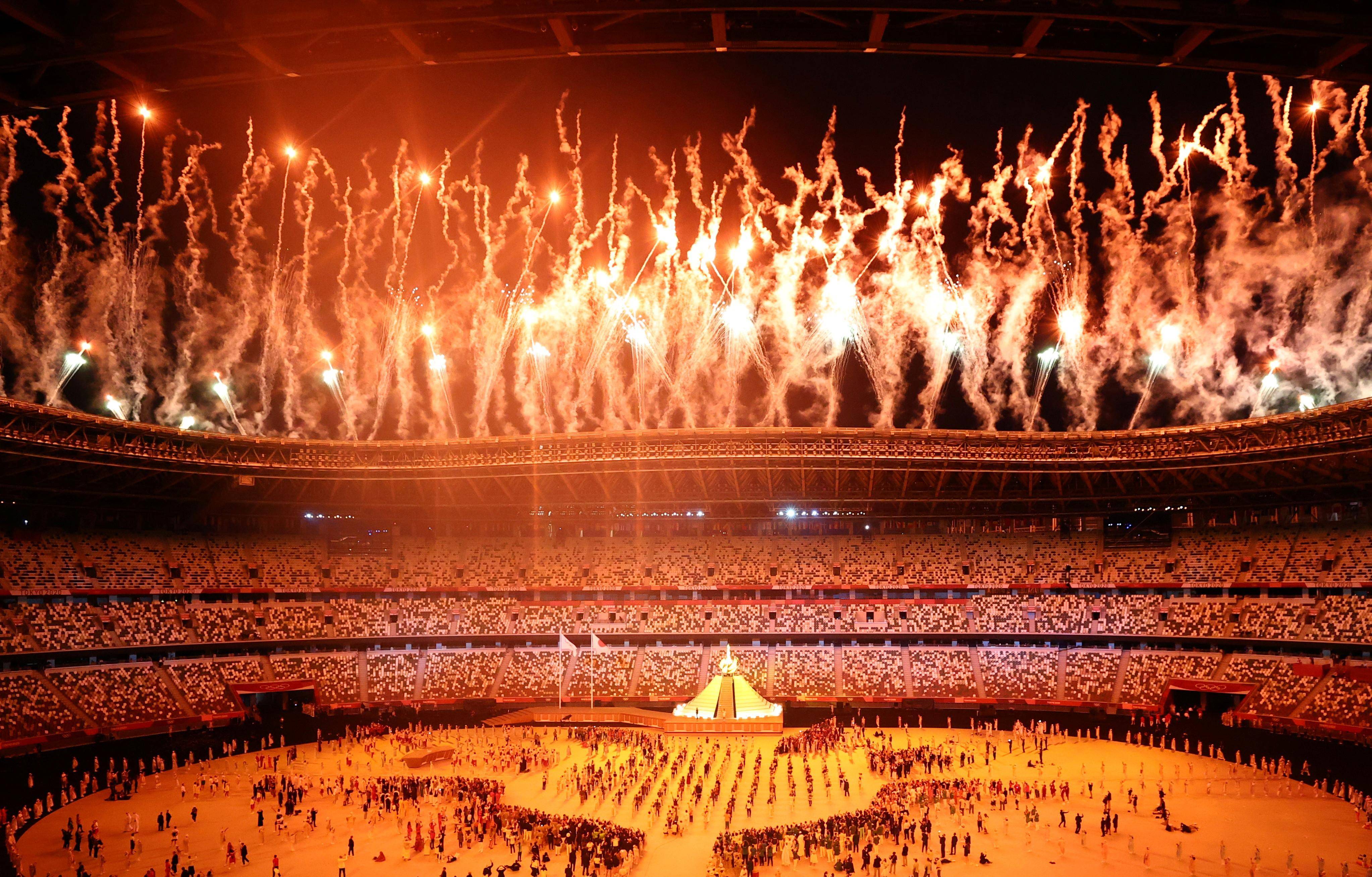 Смотрела открытие олимпиады. Олимпийские игры Токио 2022 стадион. Церемония открытия Олимпийских игр в Токио. Стадион Токио 2020 Олимпийских игр.