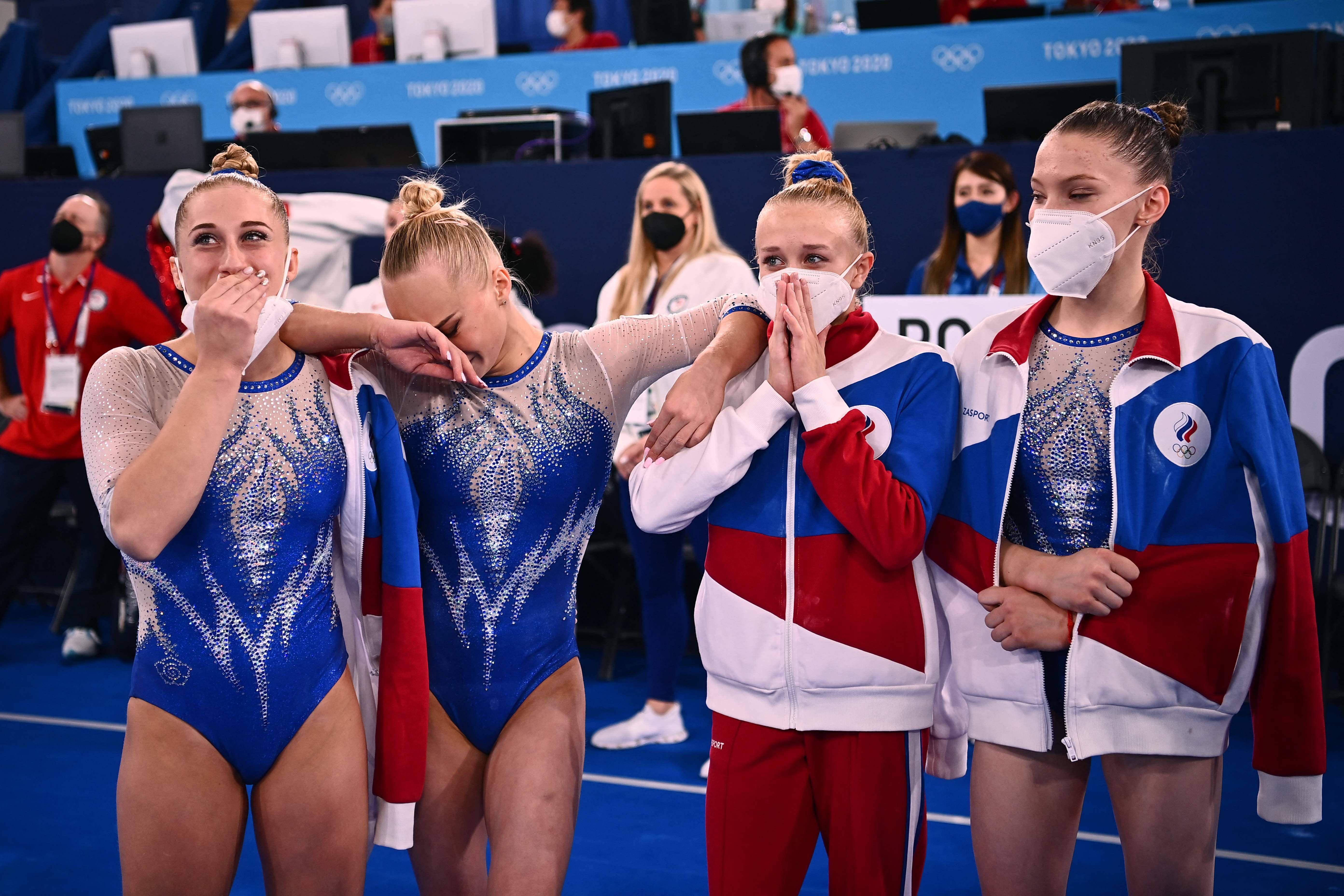 Tokyo Olympics Russian women win gymnastics team final after Biles