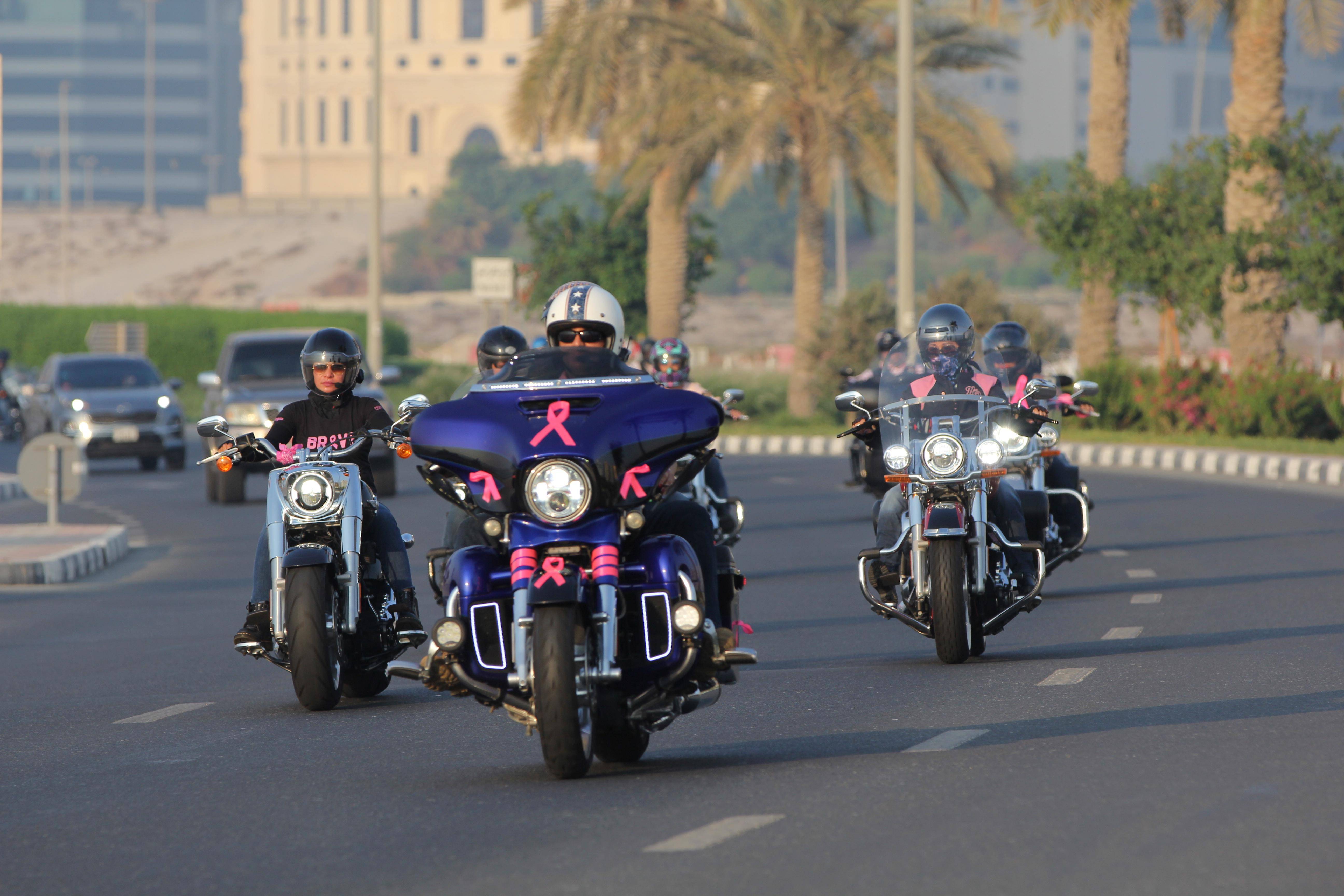 Look: Hundreds of bikers don pink, zoom through streets to support breast  cancer survivors - News | Khaleej Times